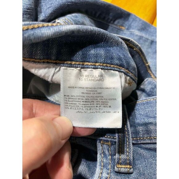 Old Navy Jeans Women's Size 10 R Blue Boyfriend Skinny Mid Rise Denim - Picture 4 of 8